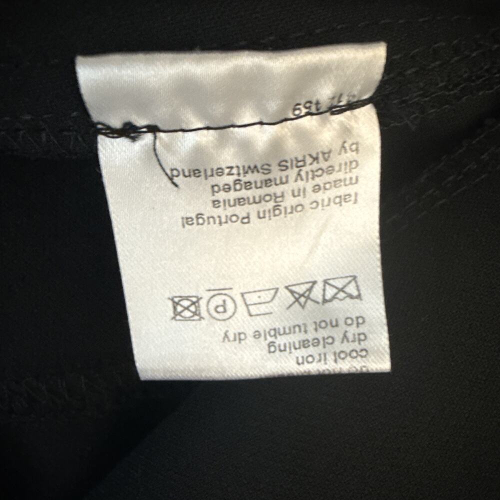 Akris Punto Black Zip Front Fit Flare Midi Dress Long Sleeve Pockets US 4 IT 40 - Picture 13 of 16